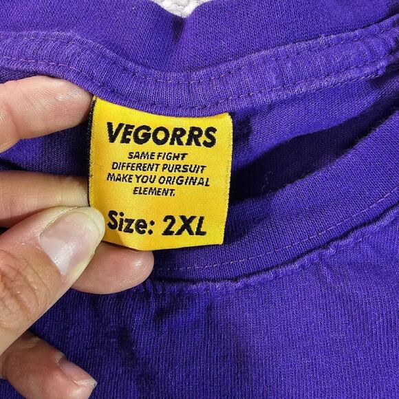 Vegorrs Shirt Mens 2x Street Wear Short Sleeve Crew Neck Y2k - Picture 5 of 6